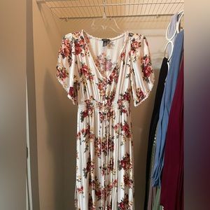Floral button down dress/coverup.
